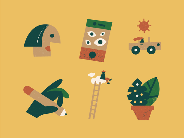 Drawings plant eyeballs hand pencil vector texture character illustrat.png