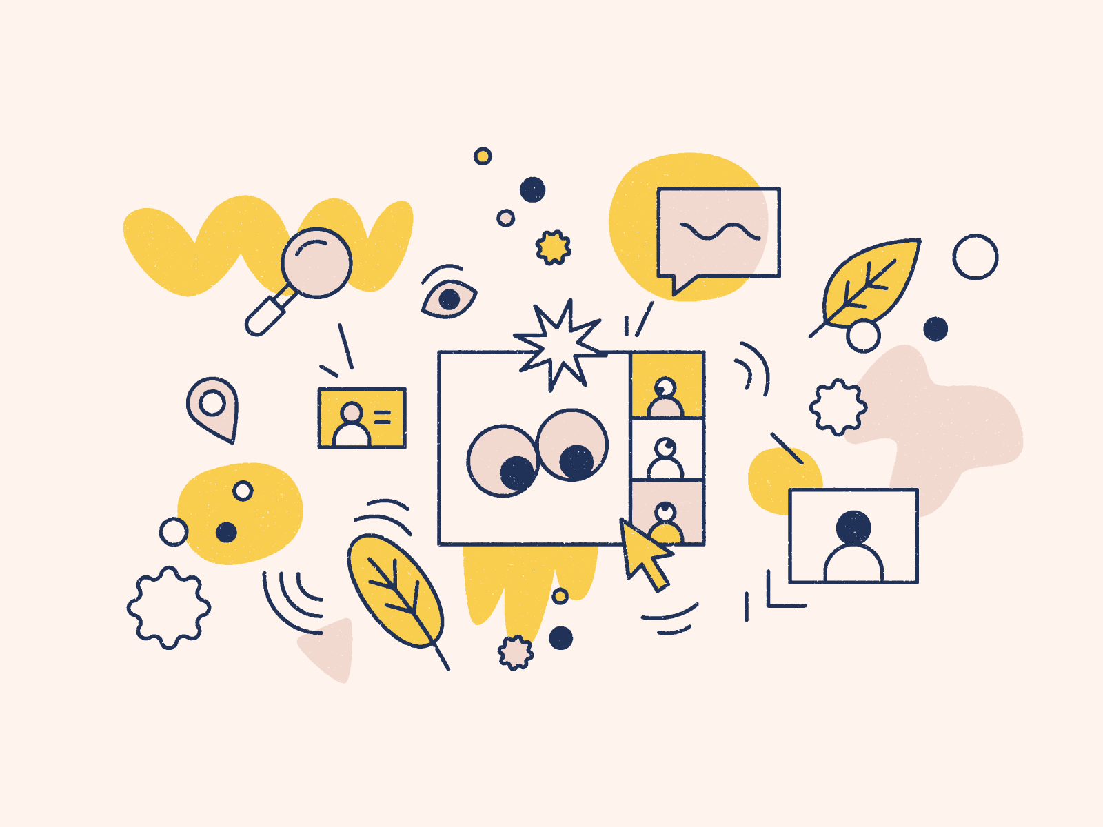 eyes eyeballs editorial back art vector illustration.png