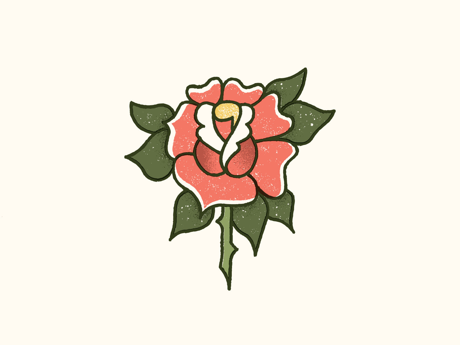 flower rose drawing tattoo texture vector art illustration.png