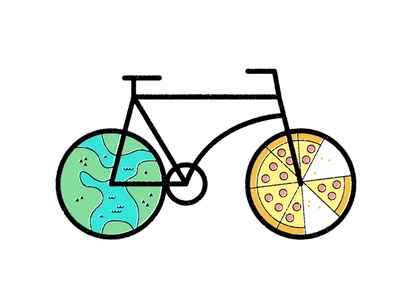 Great, now I want pizza  world texture illustration fun art doodle bik.png