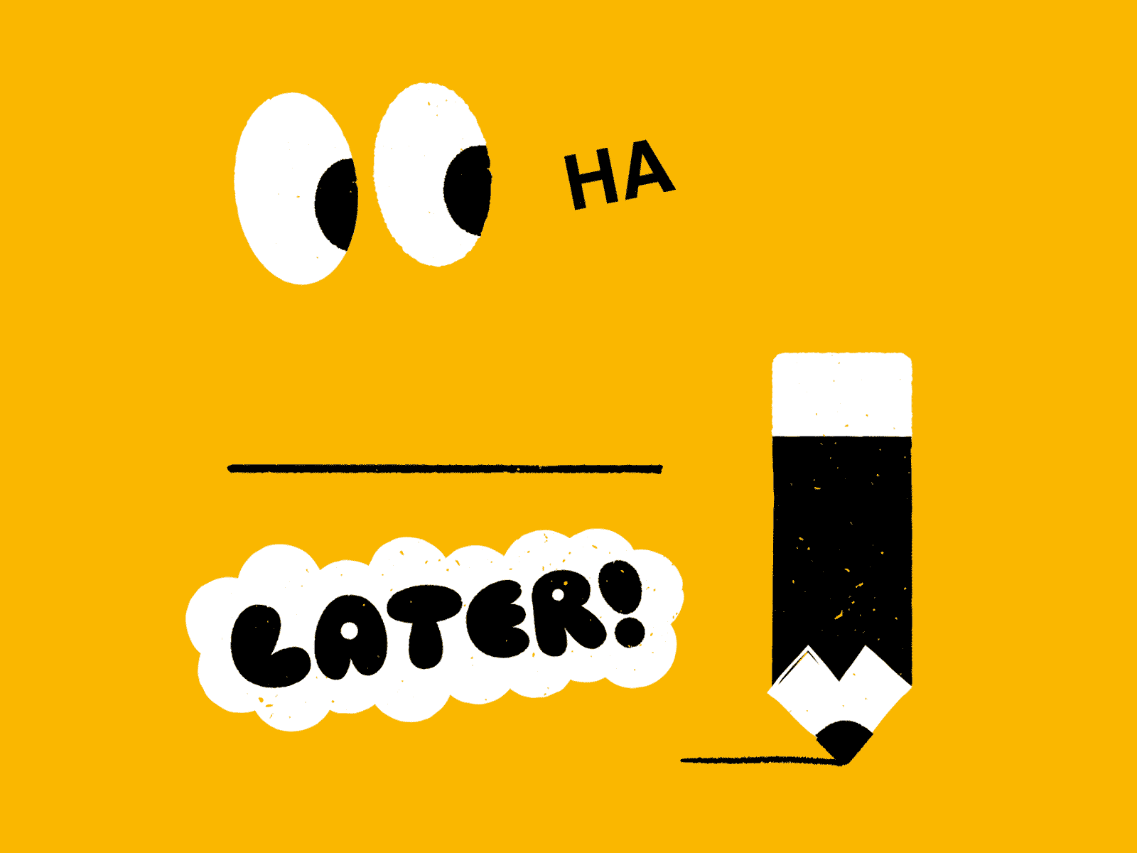 HA HA! BUSINESS stickers loop motion animation business fun doodle art.gif