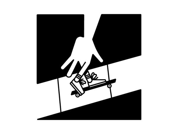 Handiwork vector sidewalk black shoes finger hand skateboard push skat.png