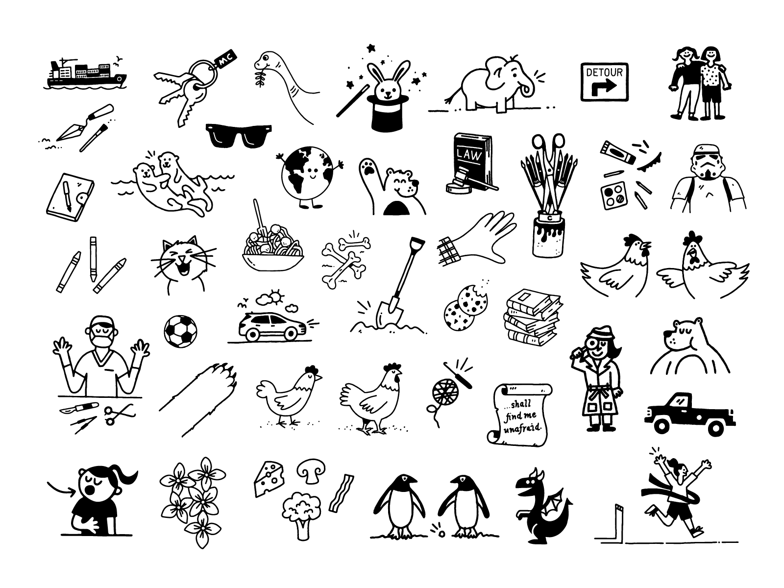 Highlights ️ sketch magazine spot illustration drawing character doodl.png