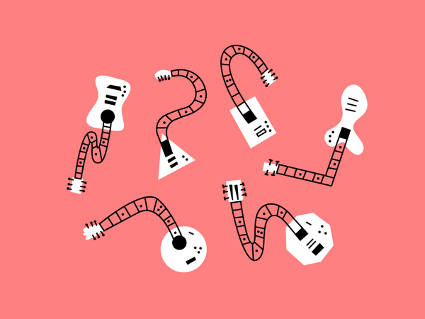 If you make guitars... pink fill stroke vector wacky doodle illustrati.png