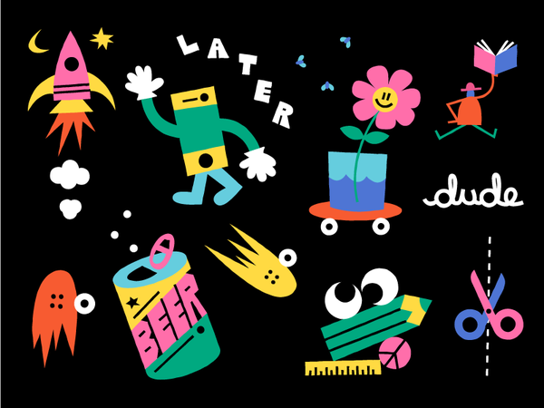 Later dude stroke drawing fun character doodle vector art illustration.png