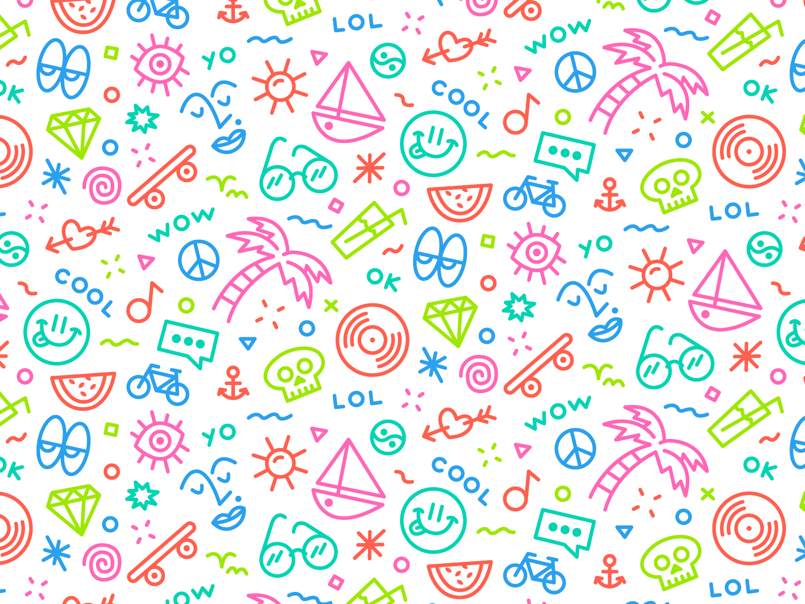 Lets party  icon summer repeat surfacepattern pattern doodle vector ar.png