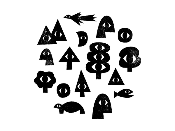 Lurkers, lurking bird head turtle tree eyeball eye vector grit texture.png