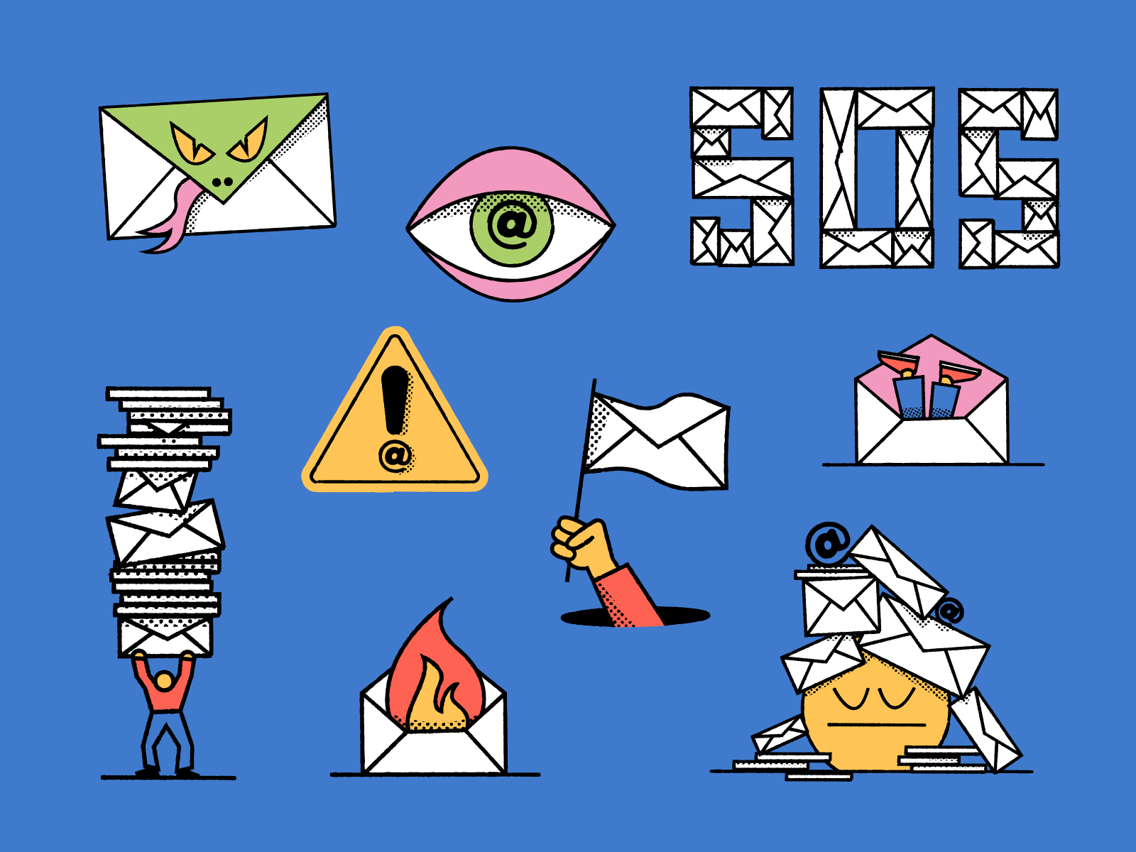 mail email halftone vector spot illustration editorial illustration.png