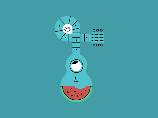 Melond smiley eyeball melon watermelon guitar illustration.png