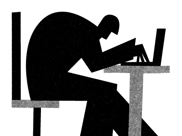 Modern man grit texture hunch problems back business work laptop chara.png