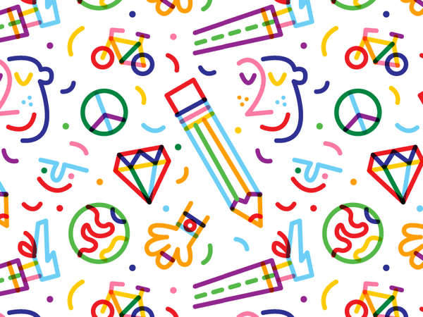 monowidth colour color stroke thicklines rainbow vector illustration.png