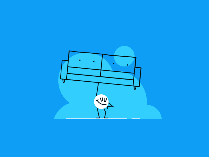 Neighbors design flat app wordmark character vector motion illustratio.gif