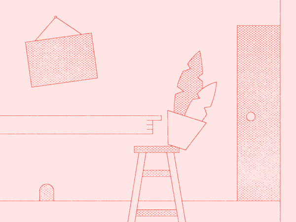 Not so still life...  stroke stillife scene vase hand pink thinlines f.png