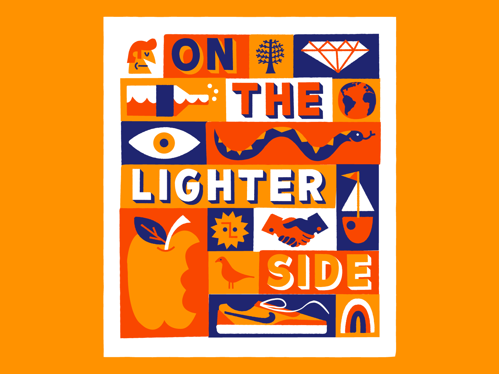 On the lighter side ️ mondays fun logotype lettering vector poster pri.png