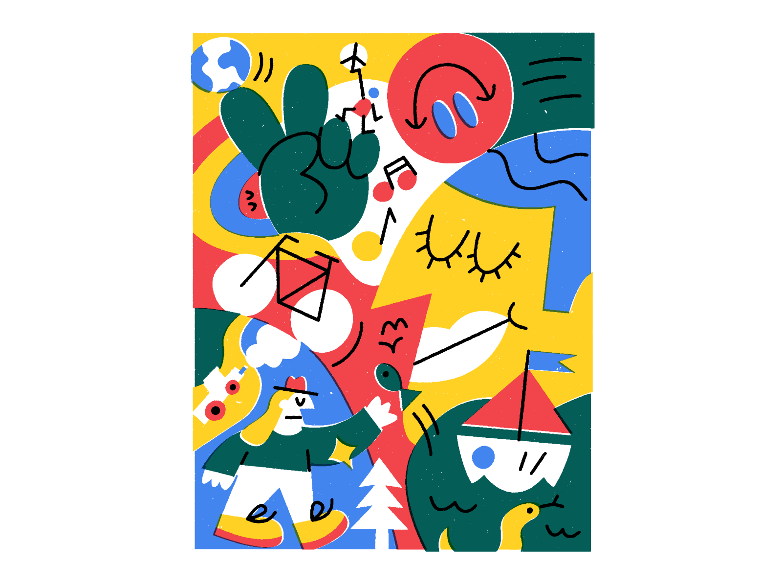 overprint fun character doodle texture vector art illustration.png