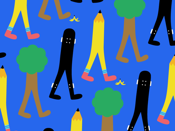 pattern flat vector peel banana tree pencil skateboarding illustratio.png