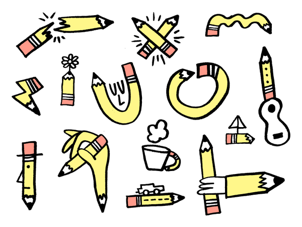 Pencil party party doodle lightning things stuff line fun draw pencil.png