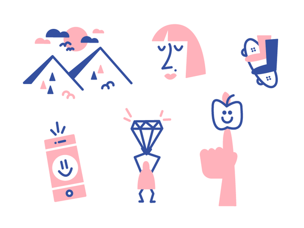 Process fun stuff doodle fun vector tool pen drawing illustration blue.png