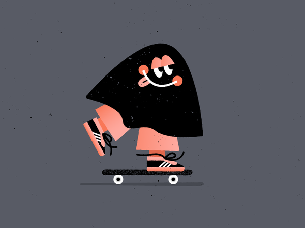 Pushing into the weekend like...  pushing texture skateboarding charac.png