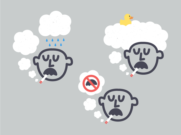 rain ducky rubber moustache cigarette smoke vector illustration g.png