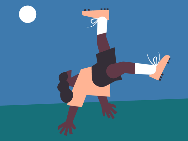 Scissor kick ️ football soccer flat fun character vector illustration.png