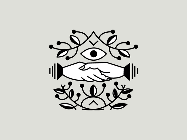 Shake on it  handshake eyeball eye laurel crest friendship tattoo illu.png