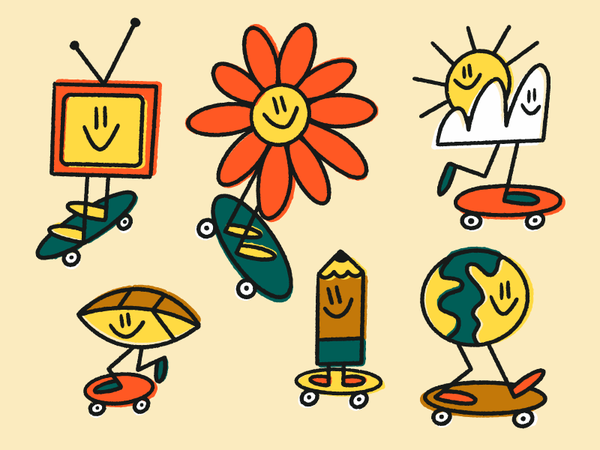 THE squad  drawing skatboarding character fun vector texture art illus.png