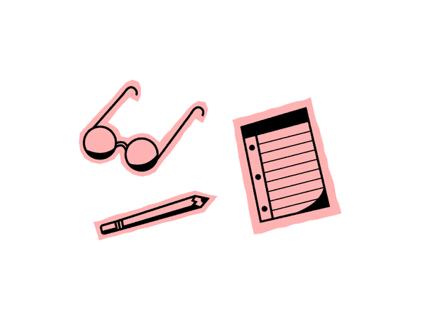 Tools grit texture rough black pencil notepad glasses icon illustratio.png