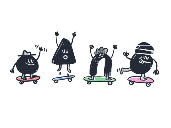 Weekenders procreate texture halftone vector character skateboarding i.png