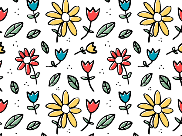wonderful leaf beautiful fun spring flowers pattern art texture illus.png