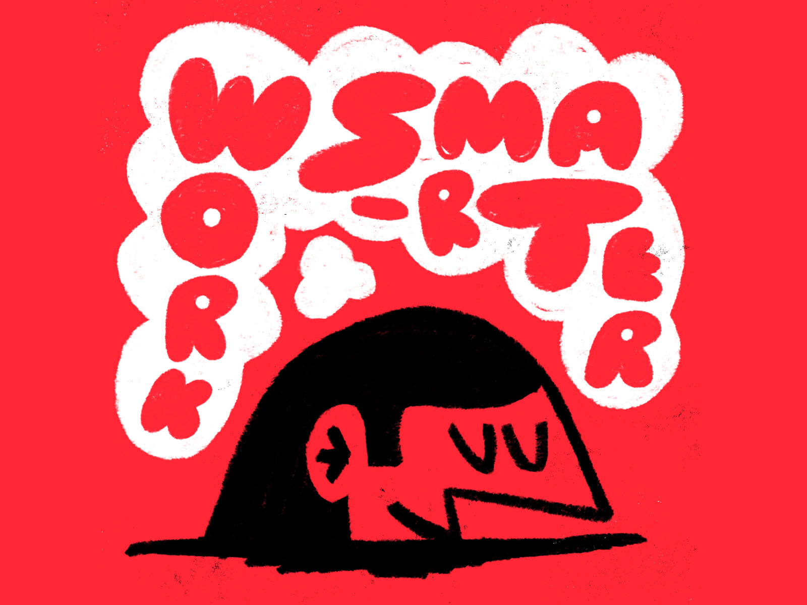 Work Smarter! charcoal lettering resolution 2020 fun procreate charact.jpg