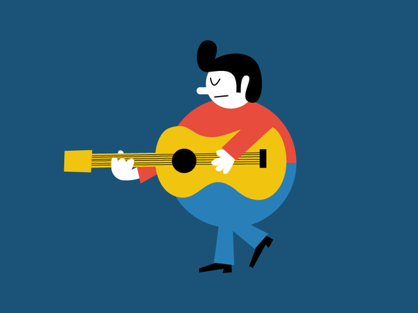 You guys wanna jam  geometric flat vector illustration man pants fat h.png