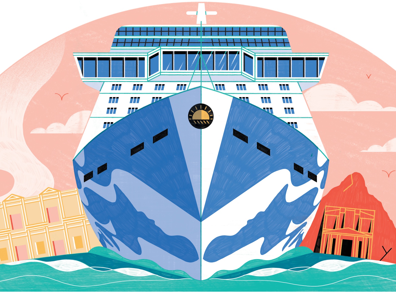 Journey Magazine - Princess Cruises cruise boat illustration design co.jpg
