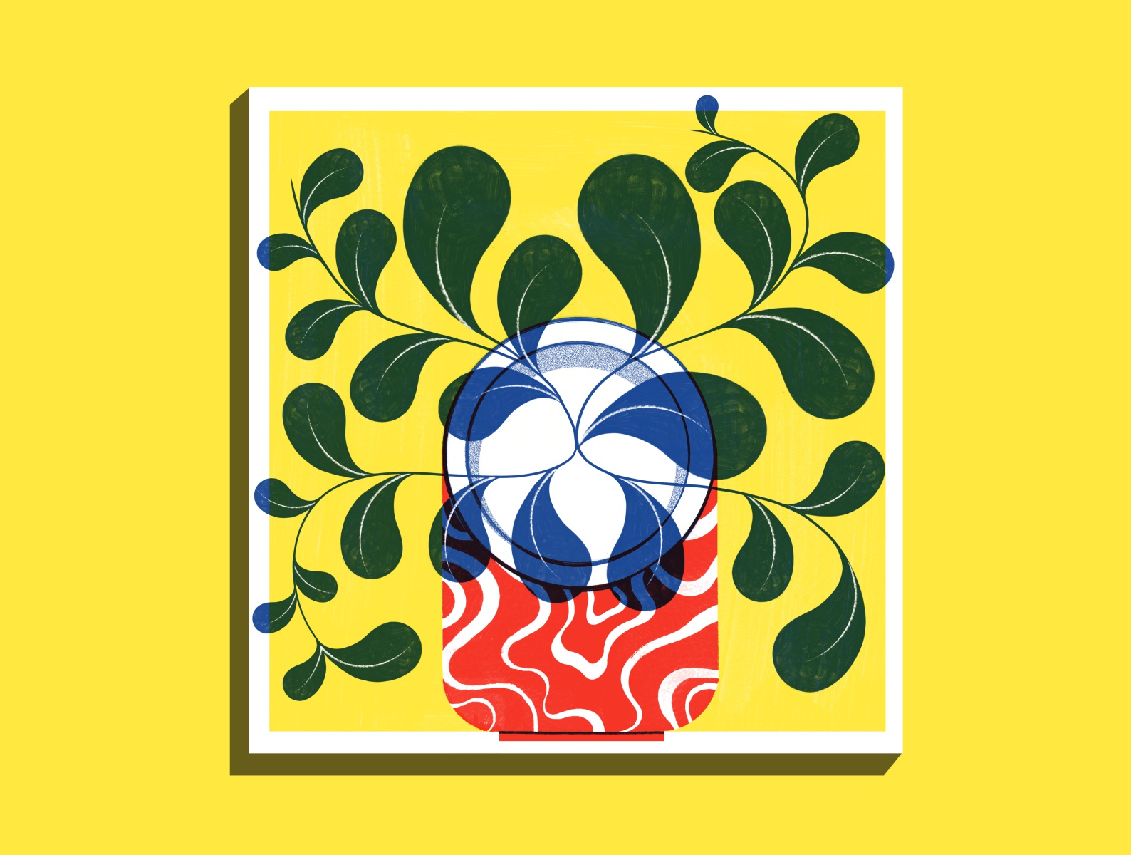Money Plant Risograph Print house plant risograph plant illustration e.jpg