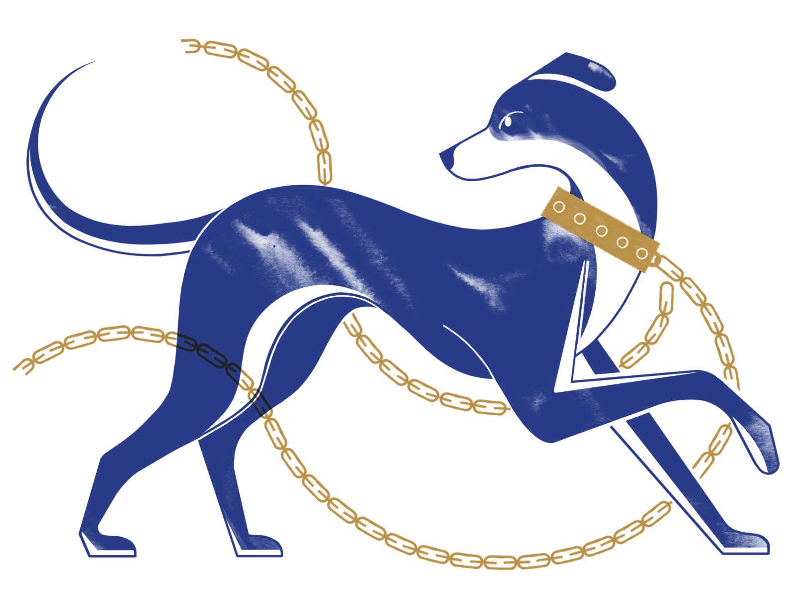 The Hound - RIsograph Print risograph illustration design colour print.jpg