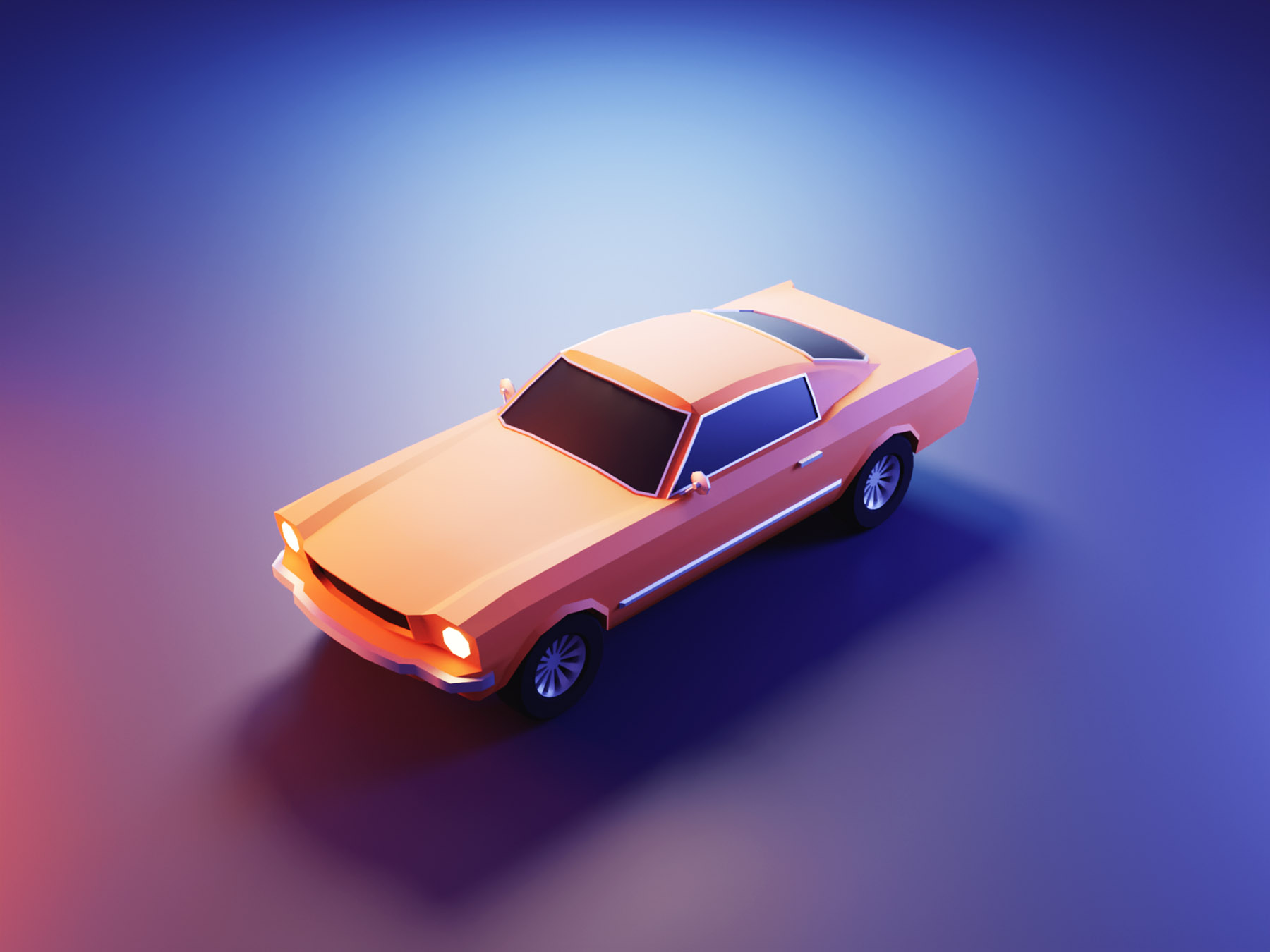 1965 Mustang Tutorial car tutorial 3d car mustang low poly car lowpoly.jpg