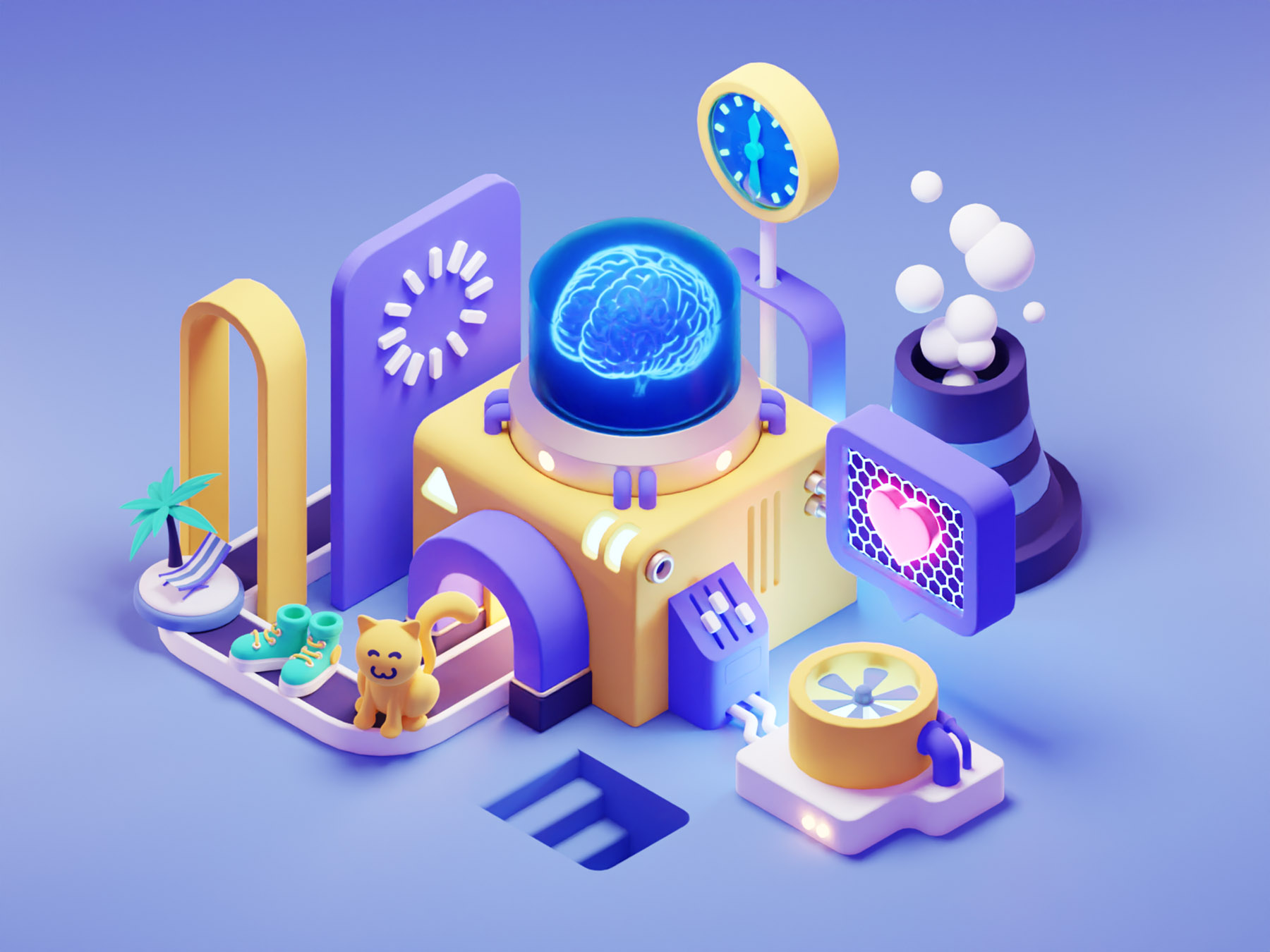 Algorithm instagram social media web algorithm cartoon diorama isometr.jpg