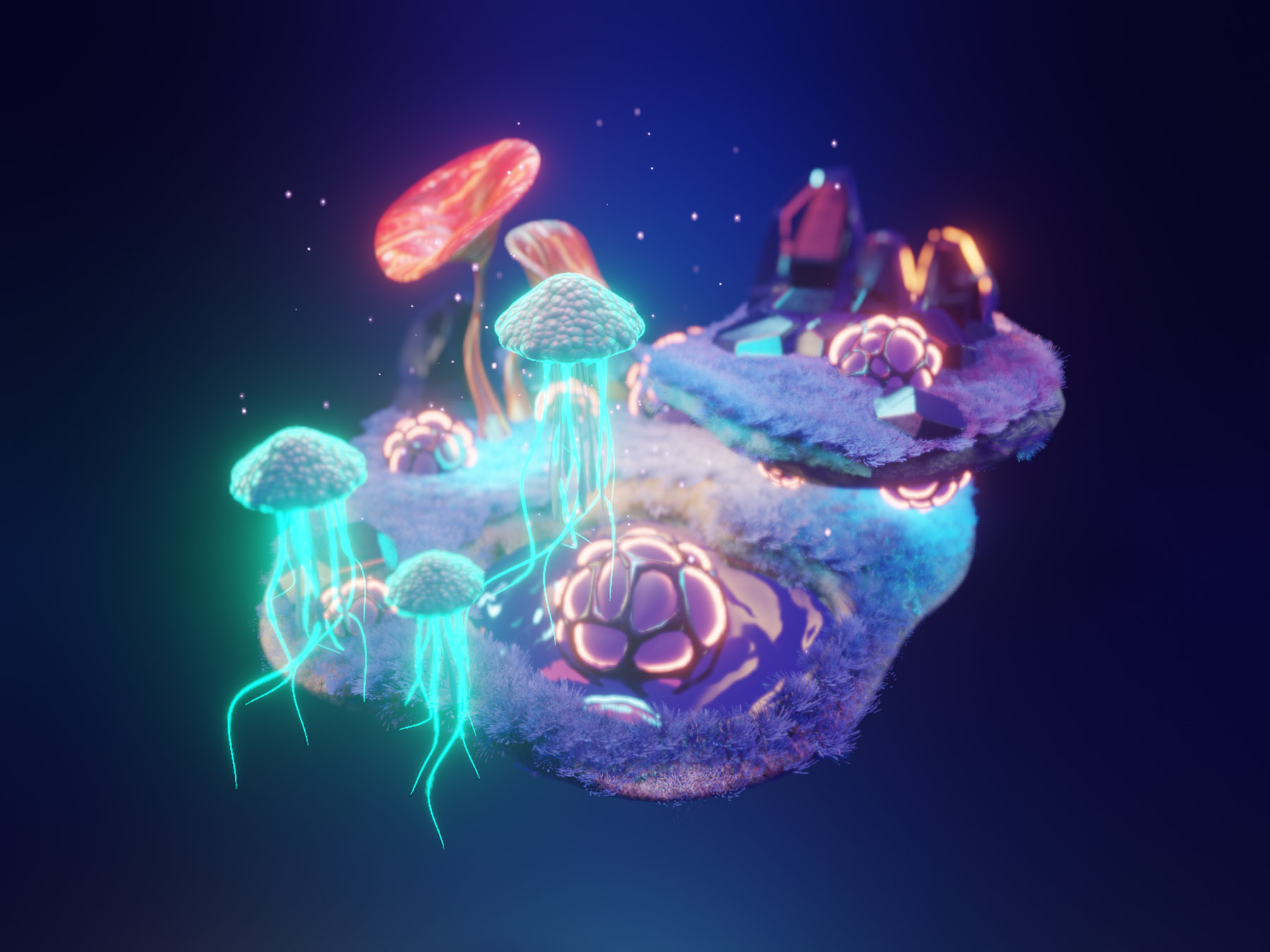 Alien Forest forest avatar aliens nature diorama isometric render blen.jpg