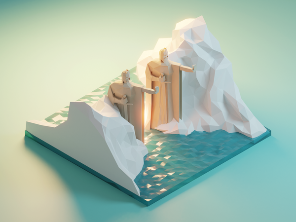 Argonath from Lord of the Rings argonath lotr lordoftherings lowpolyar.png