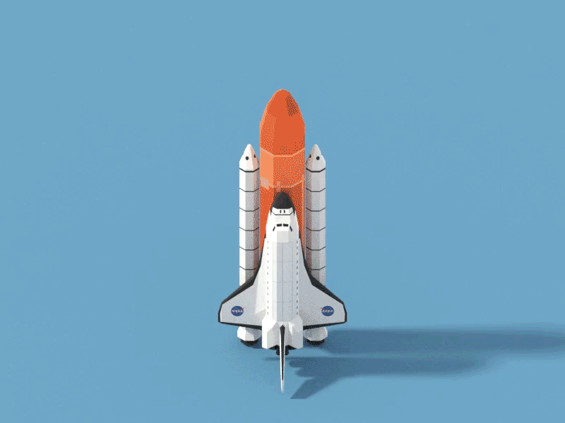 Animated Space Shuttle rocket colors launch shuttle space design rende.gif