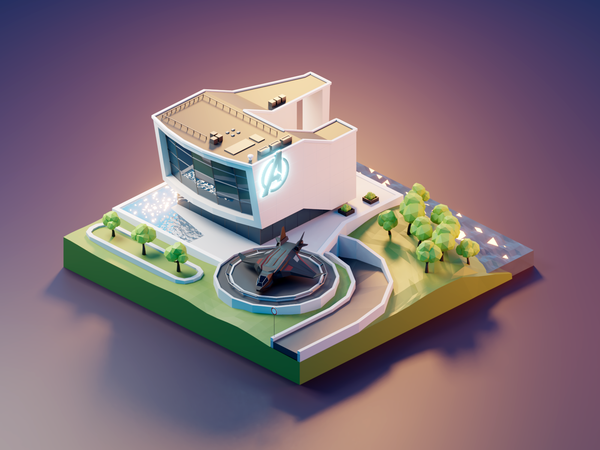 Avengers Headquarters hq endgame avengersendgame quinjet building marv.png
