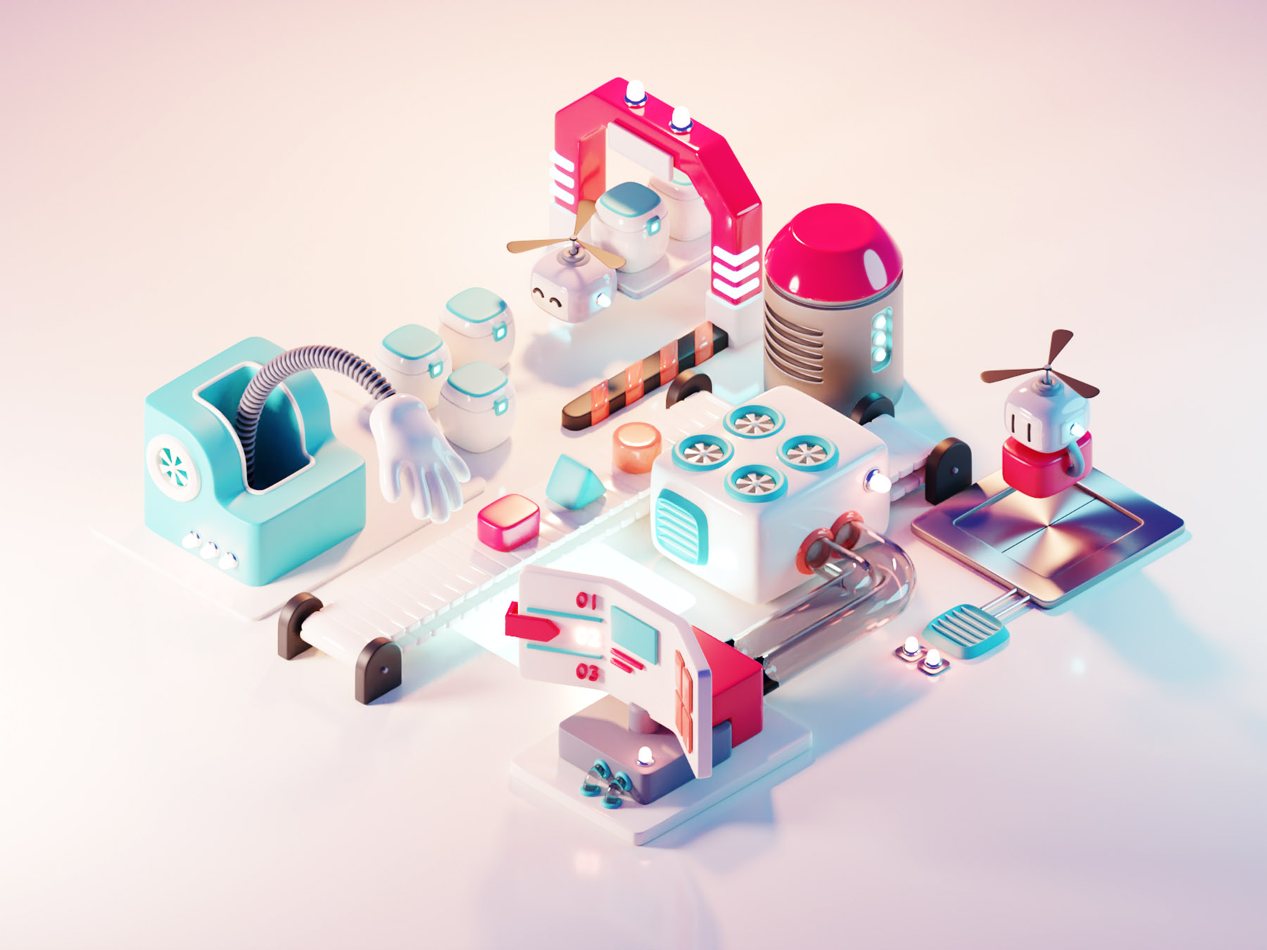 Bots ecommerce automation web illustration 3d ilustration isometric re.jpg