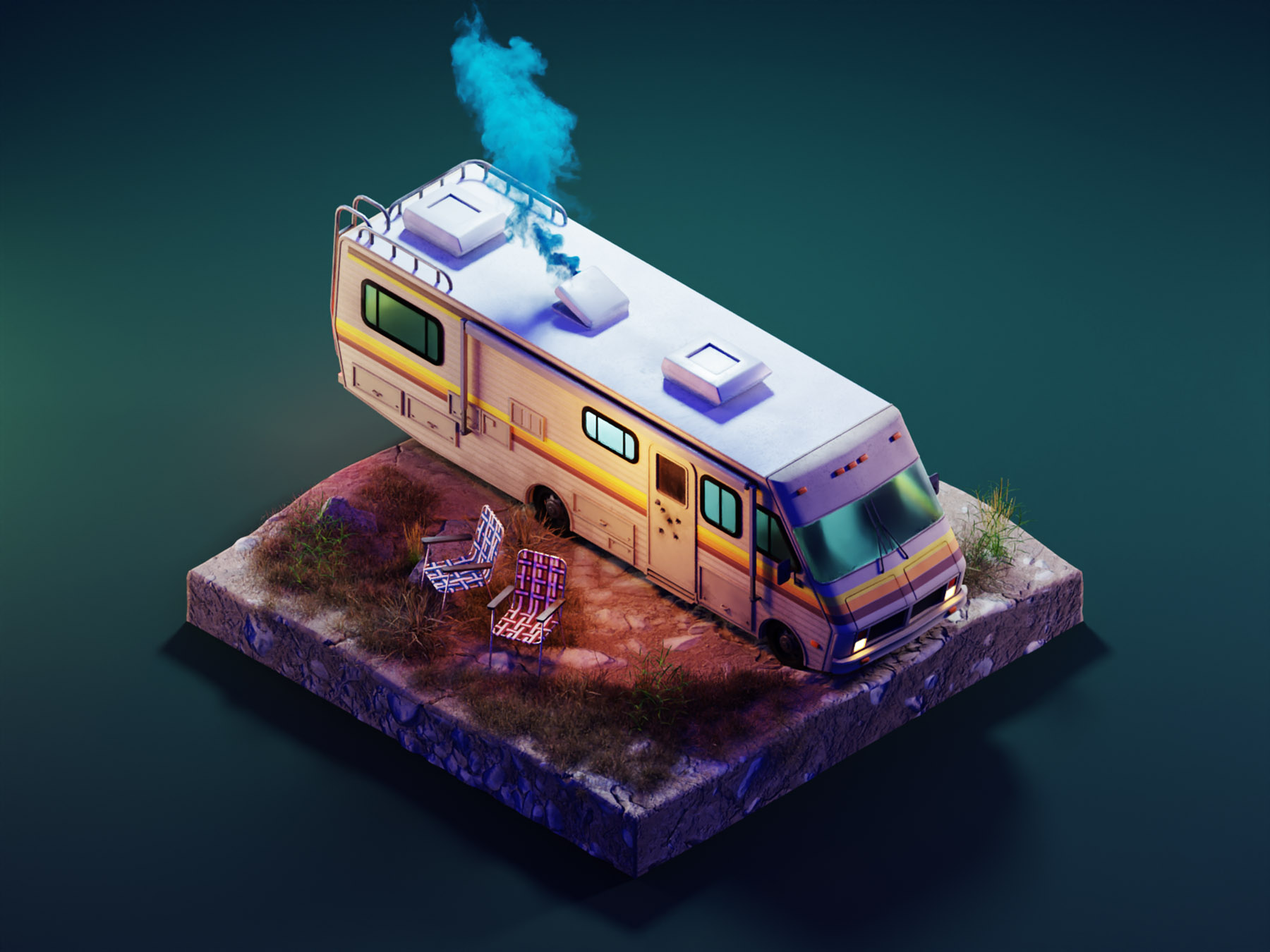 Breaking Bad at Night fleetwood bounder rv breaking bad texture painti.jpg