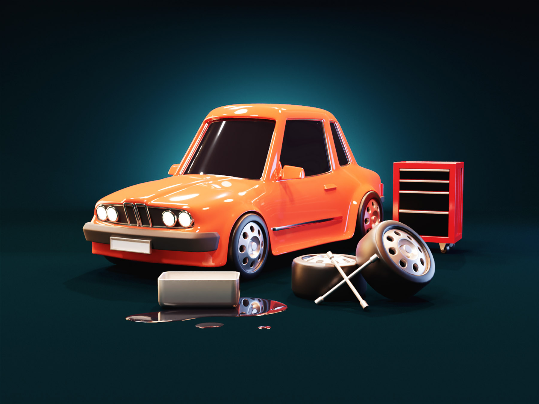 Car Workshop webdesign hero illustration workshop cartoon car diorama.jpg
