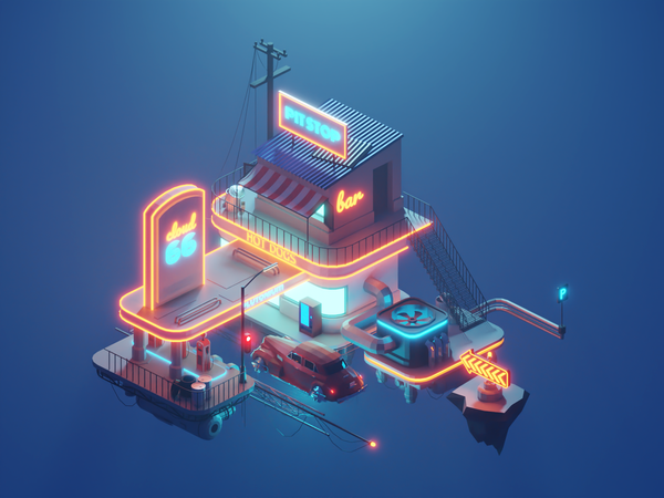 Cloud Station game design game art concept dieselpunk cyberpunk buildi.png