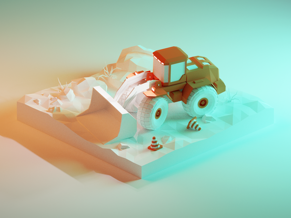 Construction Vehicle Variation construction vehicle lowpolyart diorama.png