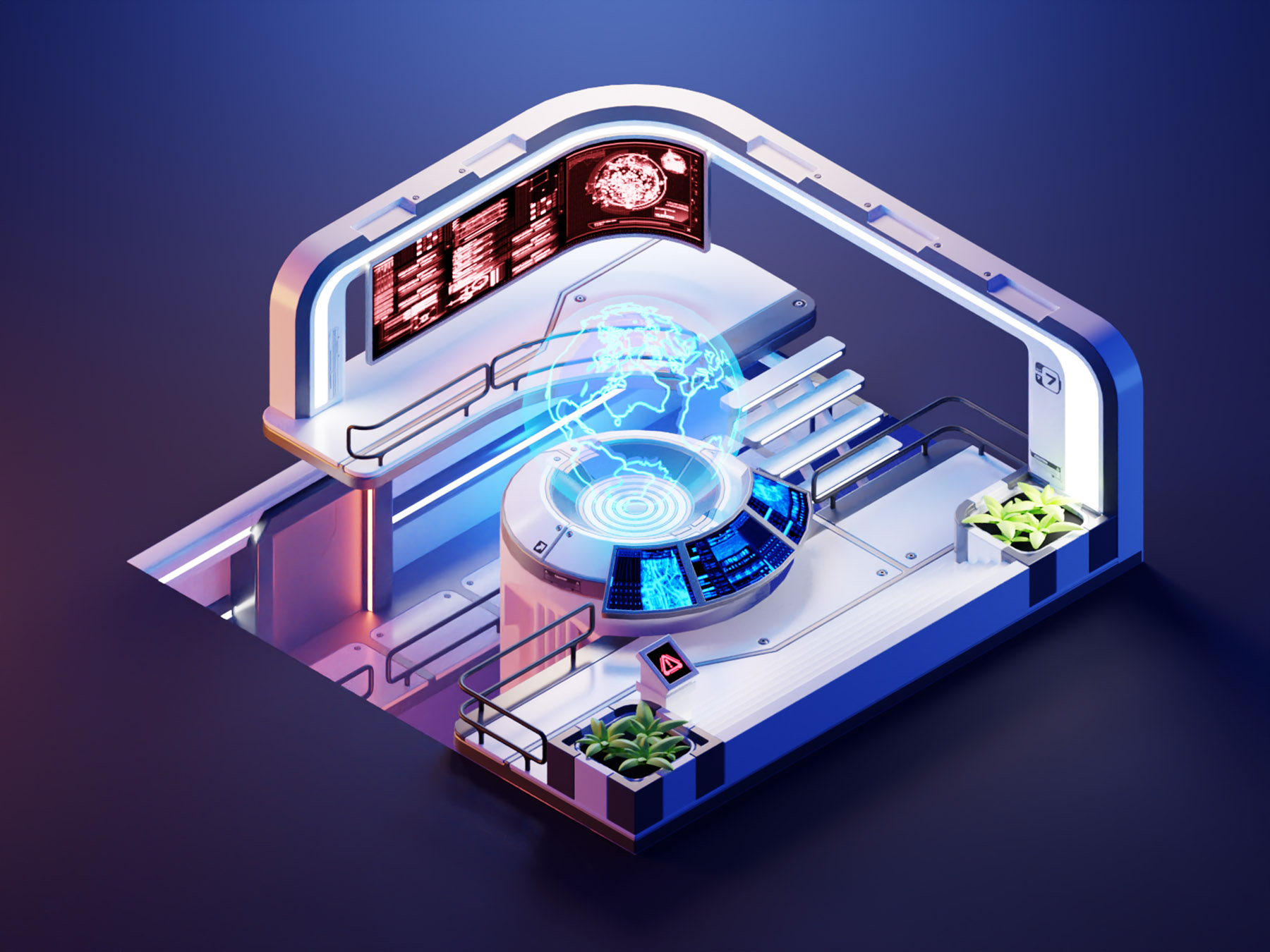 Control Room space scifi sci-fi diorama isometric render blender illus.jpg
