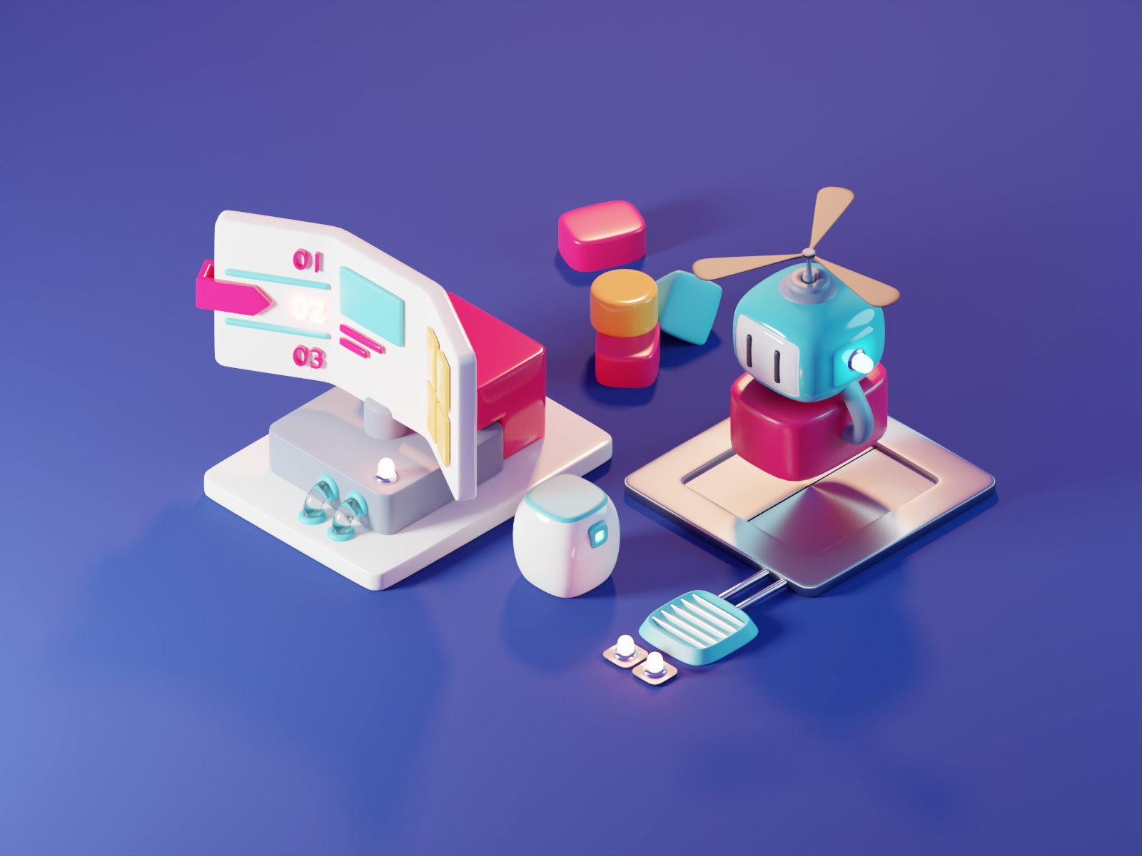 Inbox web illustration ux design diorama isometric render blender illu.png