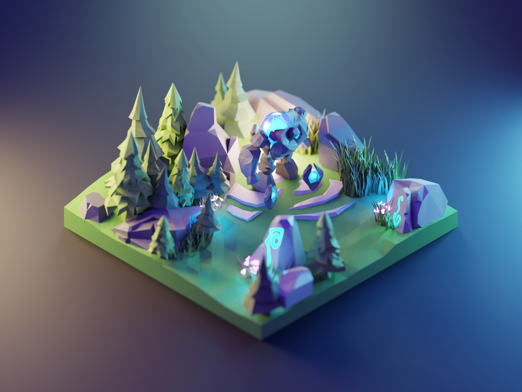 League of Legends league of legends fanart lowpolyart low poly diorama.jpg