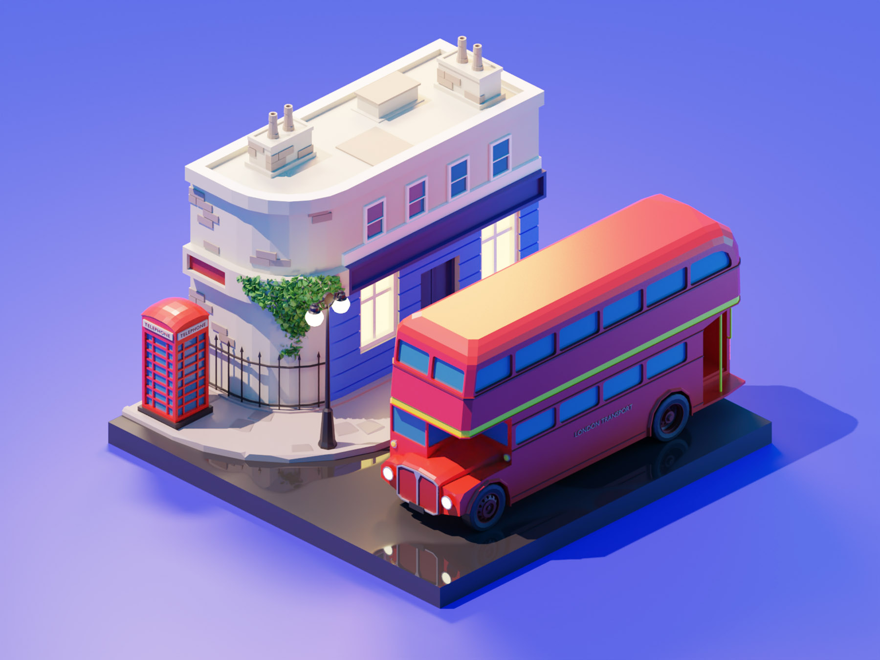 London city london lowpolyart low poly diorama isometric lowpoly rende.jpg